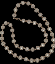 Load image into Gallery viewer, Freshwater Pearl And Gold Bead Necklace
