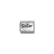 Load image into Gallery viewer, Composable Classic Link Sister Heart New In Oxidised Silver
