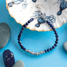 Load image into Gallery viewer, Coast Tumble Azure Gemstone Beaded Bracelet
