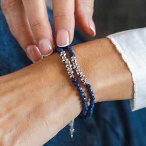 Coast Tumble Azure Gemstone Beaded Bracelet