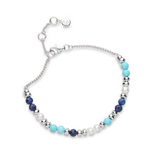 Load image into Gallery viewer, Coast Tumble Azure Gemstone Beaded Bracelet
