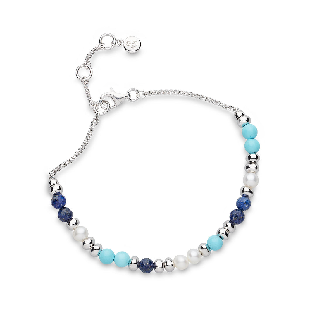 Coast Tumble Azure Gemstone Beaded Bracelet