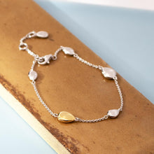 Load image into Gallery viewer, Coast Pebble Golden Station Bracelet
