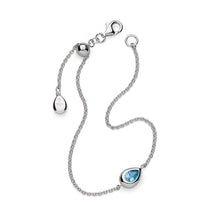 Load image into Gallery viewer, Coast Pebble Swiss Blue Topaz Slider Bracelet
