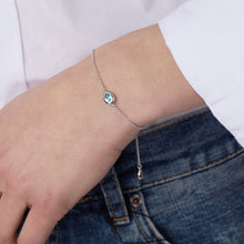Load image into Gallery viewer, Coast Pebble Swiss Blue Topaz Slider Bracelet
