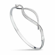 Load image into Gallery viewer, Entwine Twine Twist Pavé Hinged Bangle
