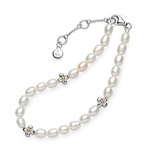 Load image into Gallery viewer, Blossom Flyte Honey Flower Rice Pearl Station Bracelet

