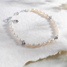 Load image into Gallery viewer, Blossom Flyte Honey Flower Rice Pearl Station Bracelet

