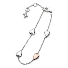 Load image into Gallery viewer, Desire Kiss Blush Heart Station Bracelet
