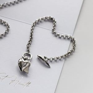 Desire Love Duet Heart T-Bar Bracelet