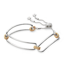 Load image into Gallery viewer, Marina Rope Bar Link Golden Toggle Bracelet
