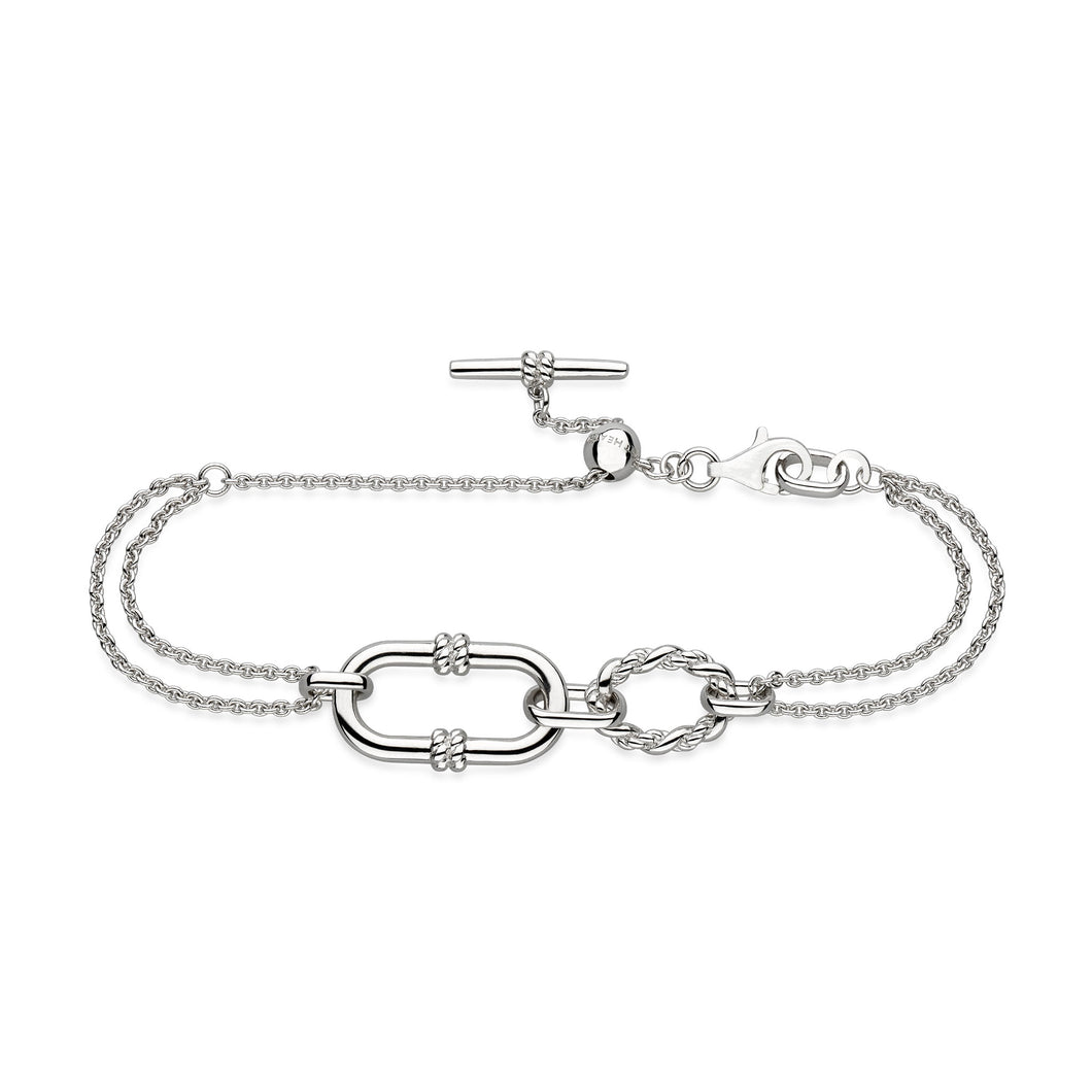 Marina Rope Link Duo Grande Twin Chain Slider Bracelet