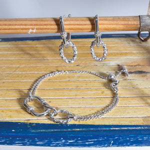 Marina Rope Link Duo Grande Twin Chain Slider Bracelet