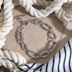 Marina Rope Link Duo Grande Twin Chain 8" Bracelet