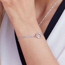 Load image into Gallery viewer, Bevel Cirque Link Double Chain Bracelet
