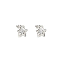 Load image into Gallery viewer, Petit Sparkle Earrings - Star Silver
