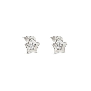 Petit Sparkle Earrings - Star Silver