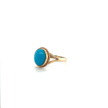 Load image into Gallery viewer, Yellow Gold And Turquoise Ring 10.5mm
