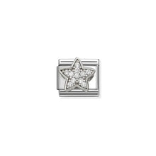 Load image into Gallery viewer, Composable Classic Link Star In Silver And Clear CZ
