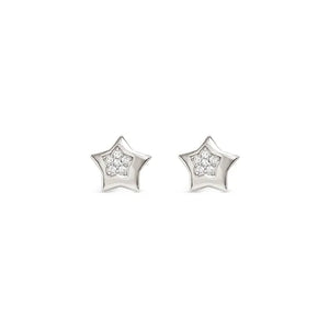 Petit Sparkle Earrings - Star Silver
