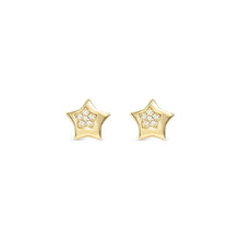 Load image into Gallery viewer, Petit Sparkle Earrings - Star 18K Plated
