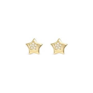 Petit Sparkle Earrings - Star 18K Plated