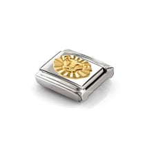 Load image into Gallery viewer, Composable Classic Link Leo In Bonded Yellow Gold With Etched Detail
