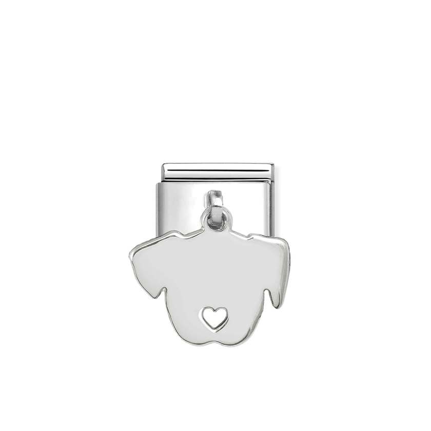 Composable Classic Link Silver Pendant Dog Face