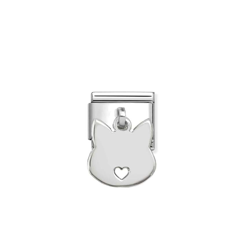Composable Classic Link Silver Pendant Cat Face