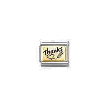 Load image into Gallery viewer, Composable Classic Link Thanks Black In Bonded Yellow Gold
