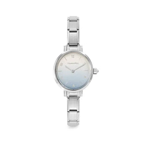 Time Oval Watch Sunray Fade Pastel Blue