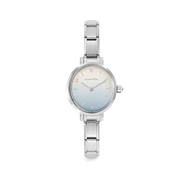 Time Oval Watch Sunray Fade Pastel Blue