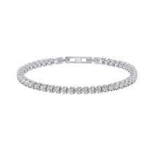 Load image into Gallery viewer, Claw Set Floral Style Tennis Bracelet
