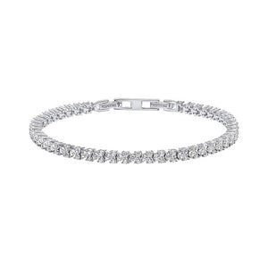 Claw Set Floral Style Tennis Bracelet