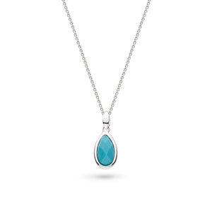 Coast Pebble Azure Gemstone Necklace - Magnesite