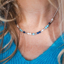 Load image into Gallery viewer, Coast Tumble Azure Gemstone Beaded Necklace
