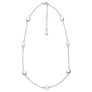 Coast Pebble Pearl Station Necklace