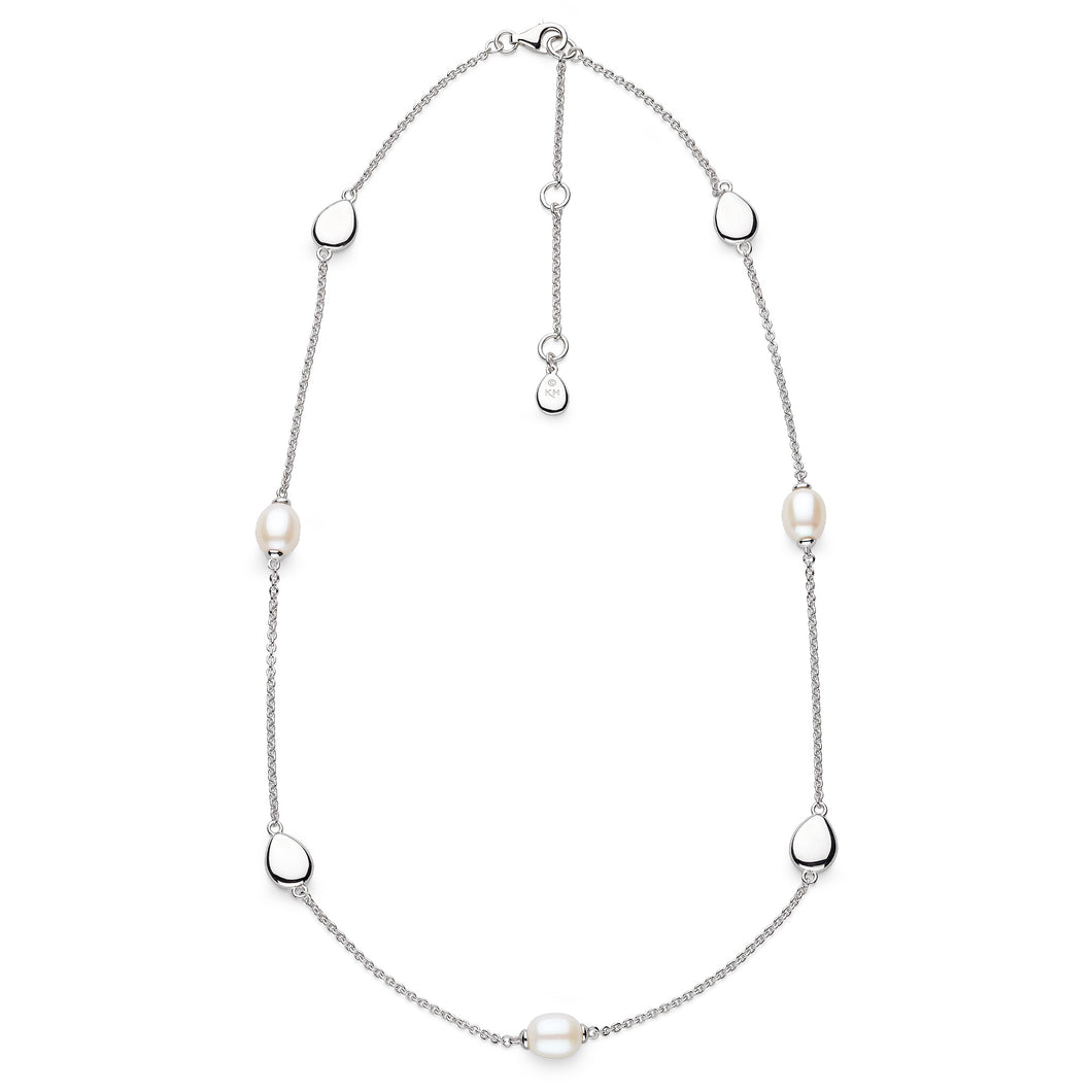 Coast Pebble Pearl Station Necklace