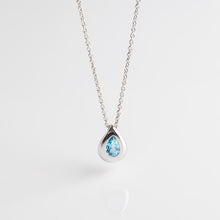 Load image into Gallery viewer, Coast Pebble Swiss Blue Topaz Necklace
