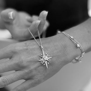 Céleste North Star Starburst Necklace
