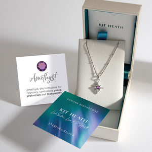 Aurora Birthstone Necklace - February