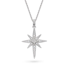 Load image into Gallery viewer, Céleste North Star Lux Pavé CZ 20&quot; Necklace
