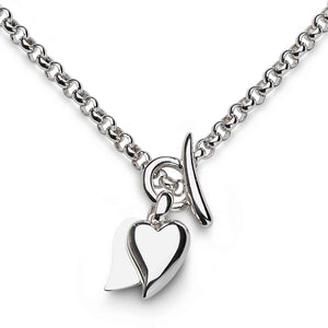 Desire Love Duet Heart T-Bar Necklace