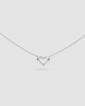 Load image into Gallery viewer, Love Silver Heart Fine Outline Mini Necklet
