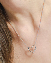 Load image into Gallery viewer, Love Silver Heart Fine Outline Necklet
