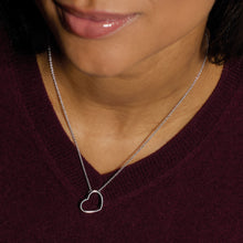 Load image into Gallery viewer, Love Silver Heart Outline Necklace
