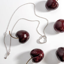 Load image into Gallery viewer, Love Silver Heart Outline Necklace
