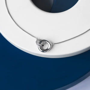 Bevel Cirque Link Pavé Necklace