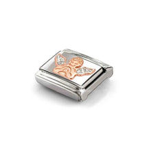 Load image into Gallery viewer, Composable Classic Link Bonded Rose Gold Angel With Glitter
