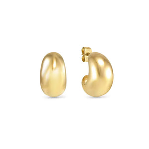 Ecclectica Earrings - Small Moon Hoop Yellow PVD